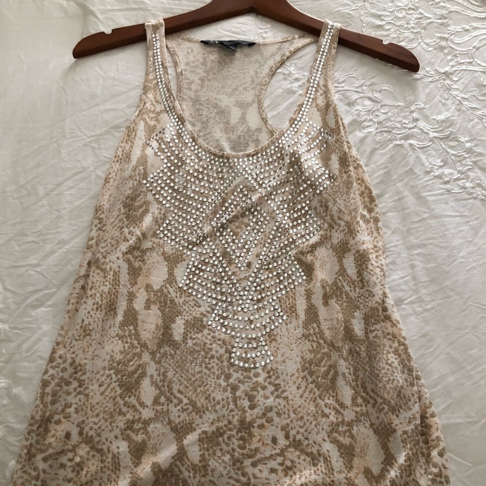 Armani exchange tank top with stones